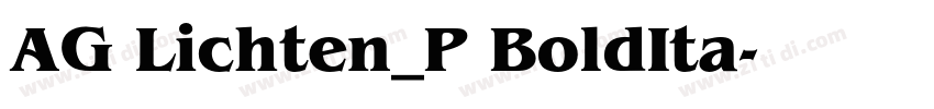 AG Lichten_P BoldIta字体转换